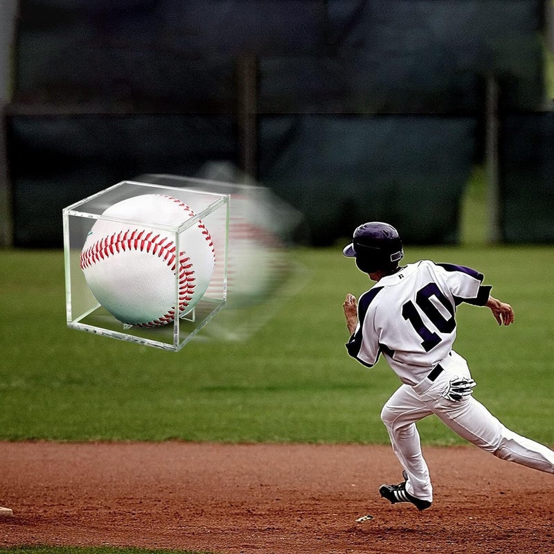 Danodoi 12 Pack Baseball Display Case UV Protected Acrylic Clear Baseball Holder Square Cube Ball Protector Memorabilia Autograph Display Box for Official Size Baseball - Image 5